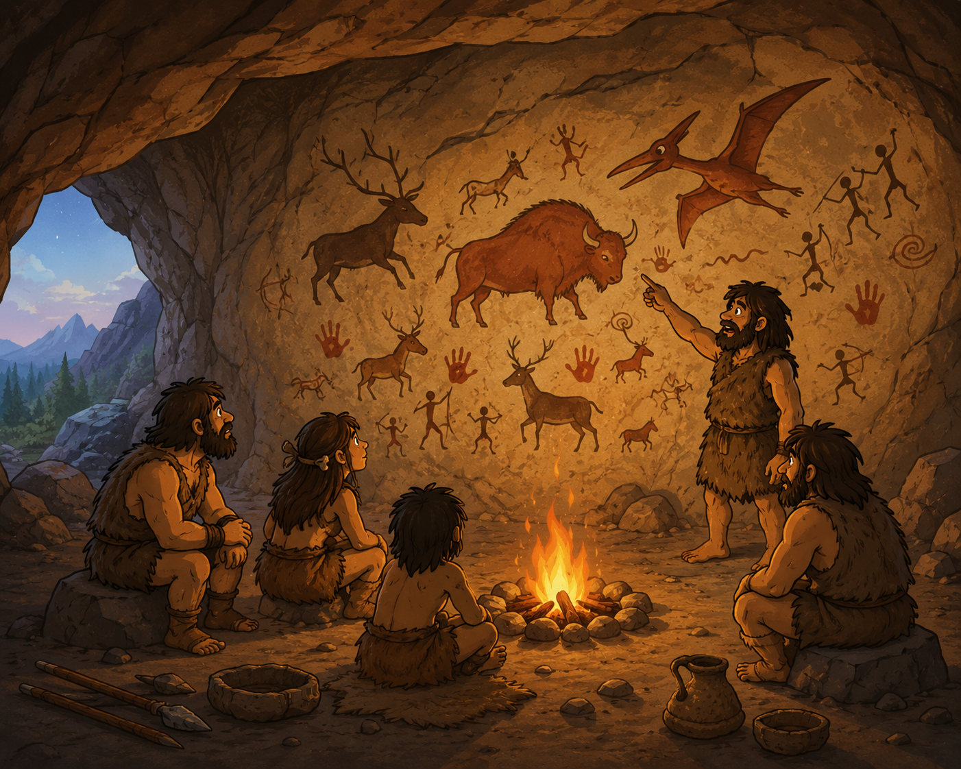 CELPIP Speaking Task 8: Prehistoric Storytelling Around a Cave Fire