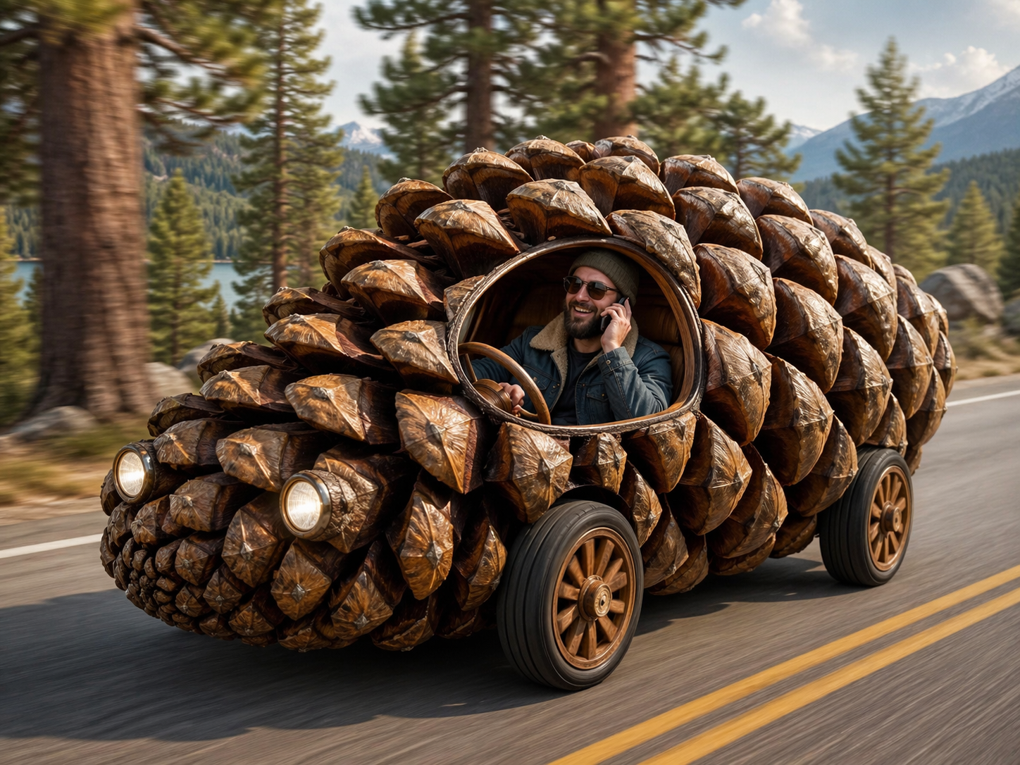 CELPIP Speaking Task 8: A Pinecone Car on a Mountain Road