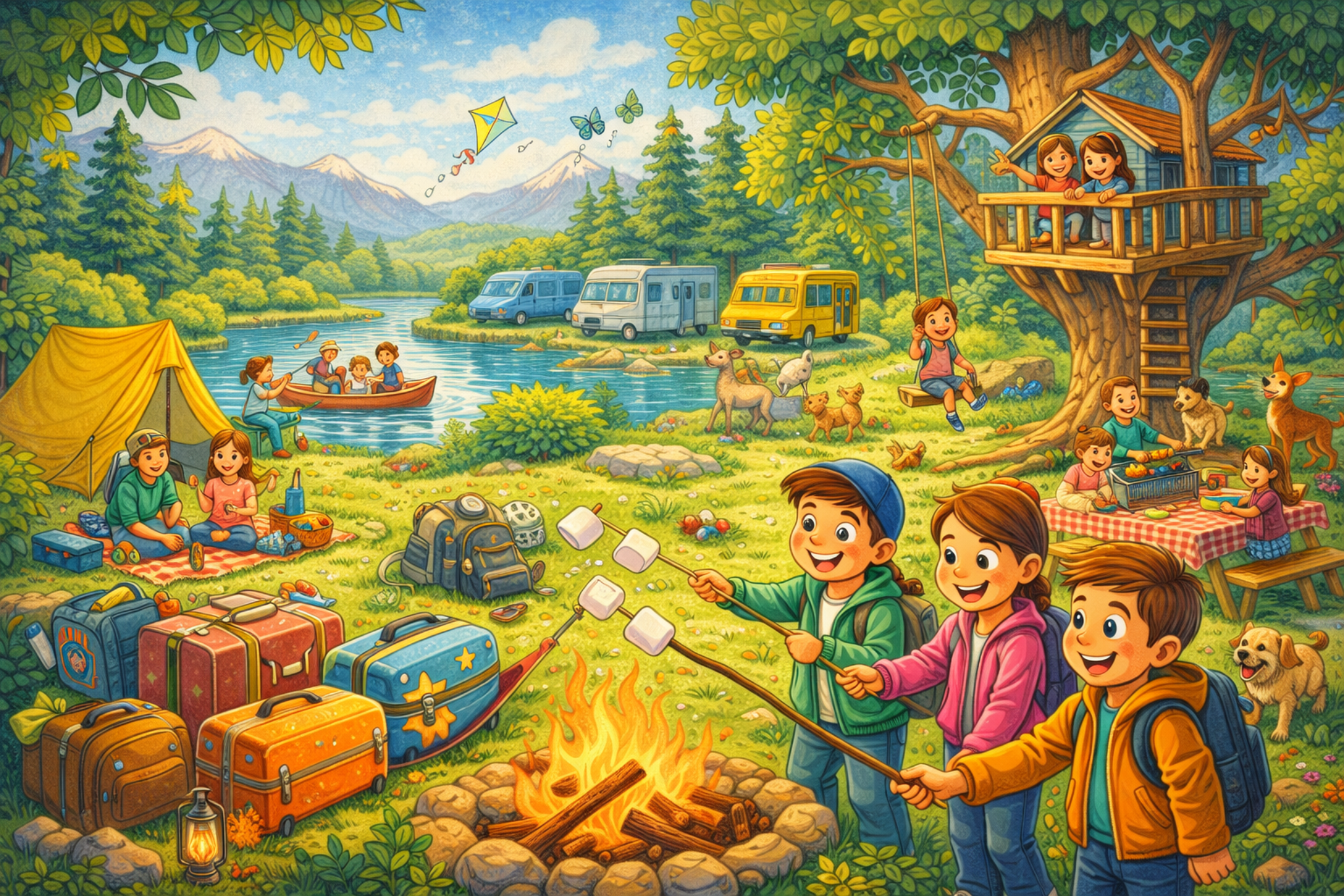 CELPIP Speaking Task 3: Lakeside Camping With a Campfire