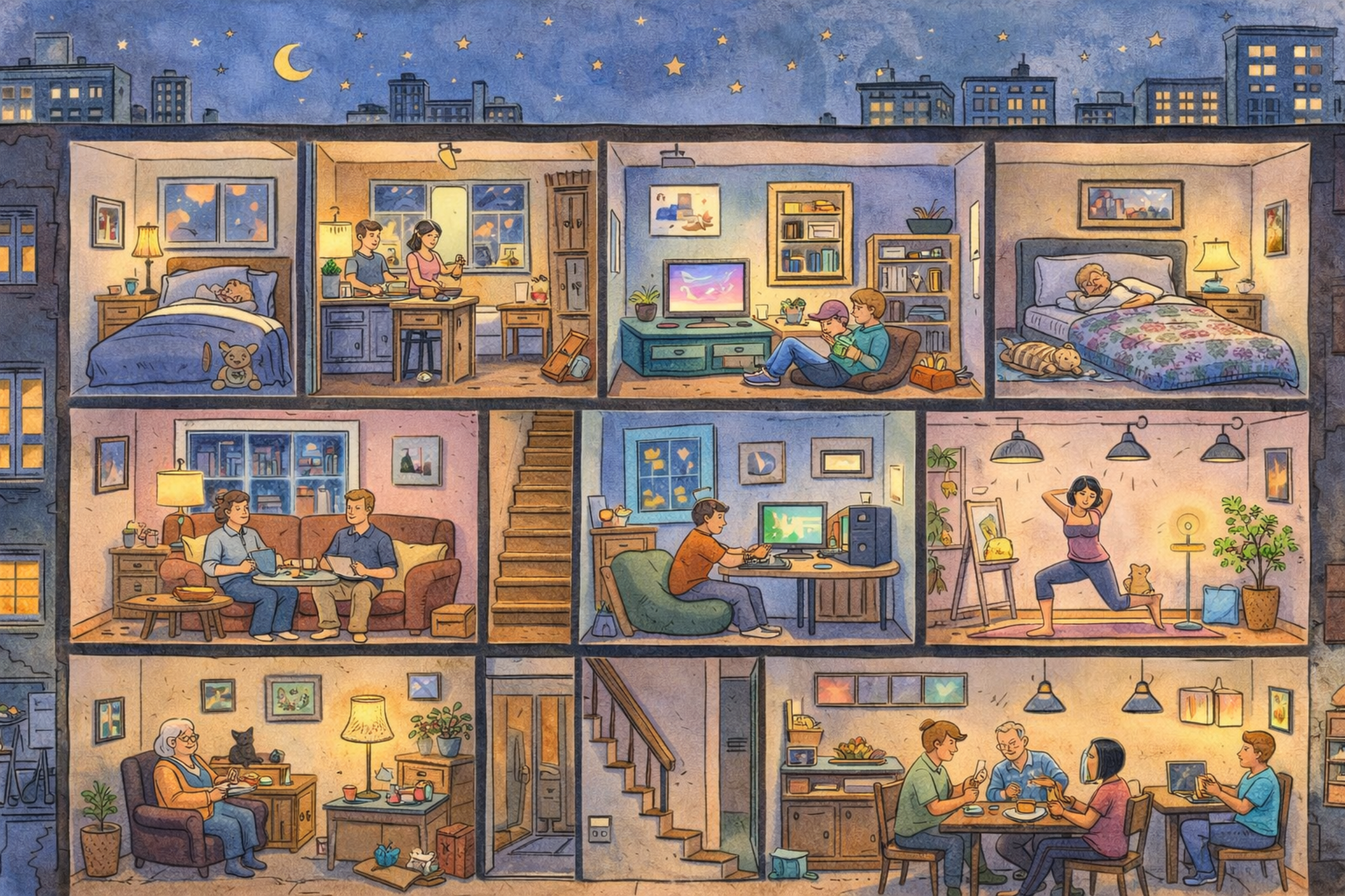 CELPIP Speaking Task 3: Nighttime Routines in an Apartment Building